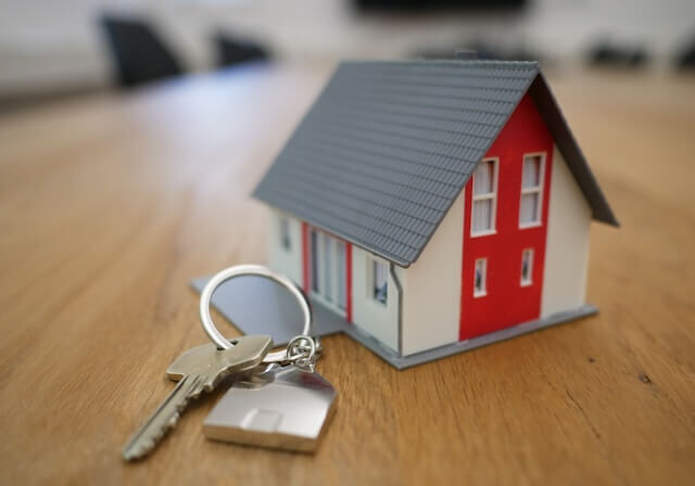 mini house next to set of keys